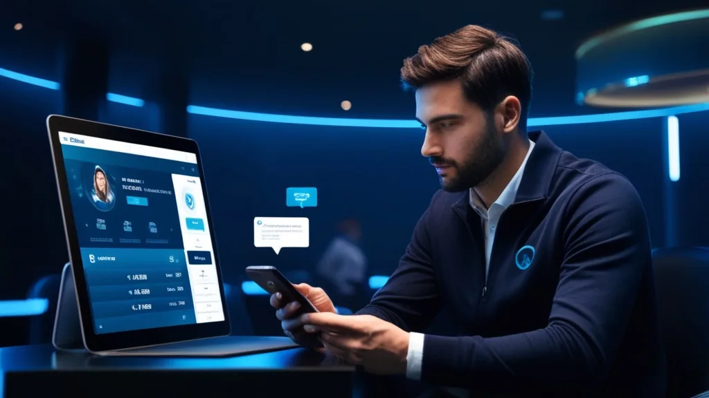 Spieler prüft Auszahlungsstatus und kontaktiert Support im Casino-Interface
